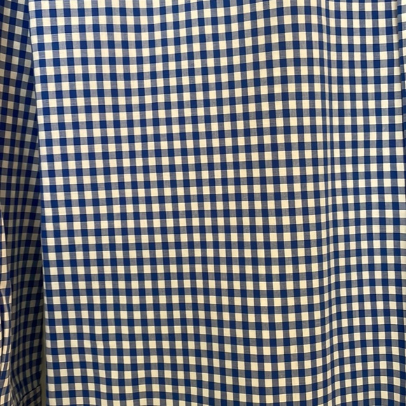 Banana Republic Custom 078 Wash Shirt Slim Fit Blue/White Check Cotton XL - Picture 4 of 7